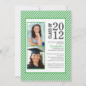 Invitation Green Stripes, une initiative moderne (Devant)