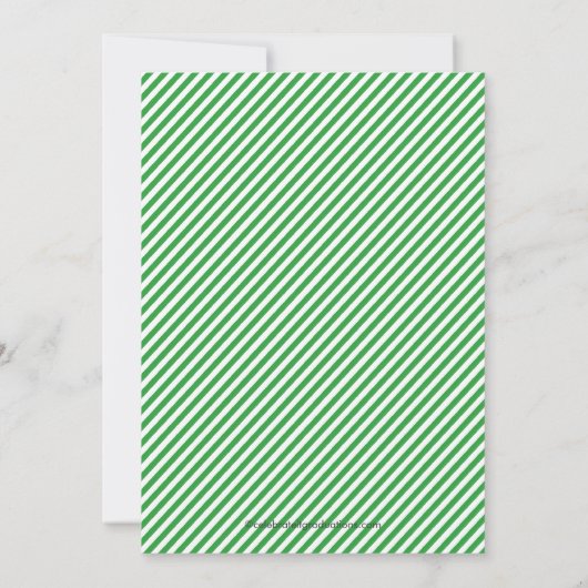 Invitation Green Stripes, une initiative moderne (Dos)