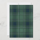 Invitation Green Tartan Polo Plaid Vintage Engagement Party (Dos)
