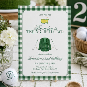 Invitation Green Teeing jusqu'à deux ans Golf 2e anniversaire