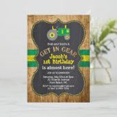 Invitation Green Tractor 1er anniversaire Boy Party Farm (Debout devant)