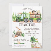 Invitation Green Tractor 2ème anniversaire (Devant)