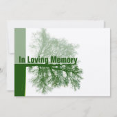 Invitation Green Tree 1 Celebration of Life Memorial Service (Devant)