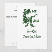 Invitation Green Trex le Boss Dino (Devant / Derrière)