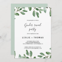 Green Tropical Eucalyptus Genre Reveal Party