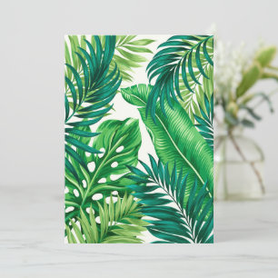 Invitation Green Tropical Palm Banana Monstera Feuille