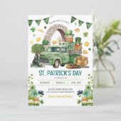 Invitation Green Truck St. Patricks Day Leprechaun Gnomes (Debout devant)