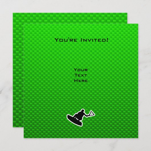 Invitation Green Wakeboard (Devant / Derrière)