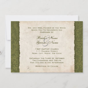 Invitation Green Wedding Country Invite