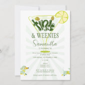 Invitation Green Weenies & Tinis Funny Martini fête d'anniver (Devant)
