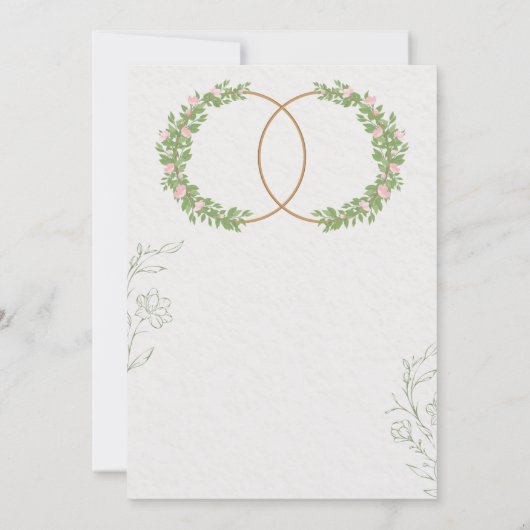 Invitation Green & White Botanical Wedding Invite (Dos)