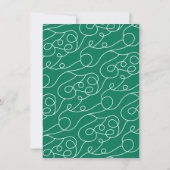 Invitation Green & White Elegant Surprise fête d'anniversaire (Dos)