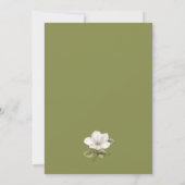 Invitation Green white Floral elegant  (Dos)