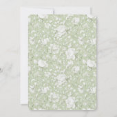 Invitation Green White Romantic Floral Birthday (Dos)