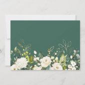Invitation Green White Roses Floral Classe de 2025 Graduation (Dos)