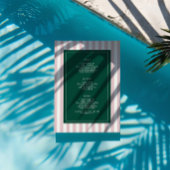 Invitation Green & White Striped Last Swing Before the Ring