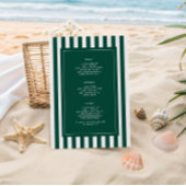 Invitation Green & White Striped Last Swing Before the Ring