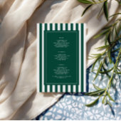 Invitation Green & White Striped Last Swing Before the Ring