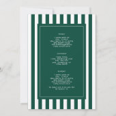 Invitation Green & White Striped Last Swing Before the Ring (Dos)