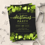 Invitation Green Winter Wonderland Company Fête de Noël<br><div class="desc">Elégante société formelle et entreprise fêté de Noël / Cocktail / Dîner Invitation modèle avec les flocons de neige verts et les lumières de Noël. Impressionnez vos amis et collègues avec ce design sophistiqué et élégant d'invitation.</div>
