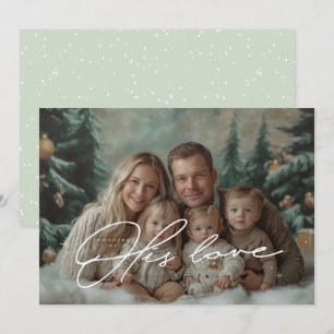 Invitation Green Wonders of His Love Christmas Card