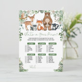 Invitation Green Woodland Ce qui est dans votre sac à main Ga (Debout devant)