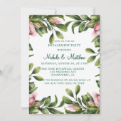 Invitation Green Wreath Rose Rose Bud (Devant)