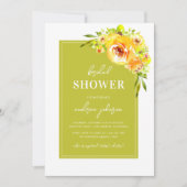 Invitation Green & Yellow Vibrant Summer Garden Bridal Shower (Devant)