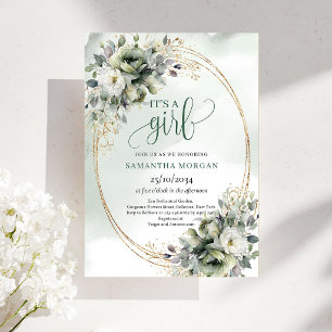 Invitation Greenery Botanical Gold Style C'est une fille Invi