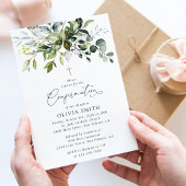 Invitation Greenery, Eucalyptus Leaves, Boho, Confirmation