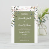 Invitation Greenery Eucalyptus Sauge (Debout devant)