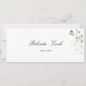 Invitation Greenery Floral Wedding Place Card (Devant)