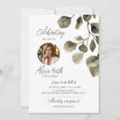 Invitation Greenery Funeral Announcement (Devant)