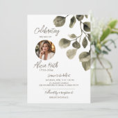 Invitation Greenery Funeral Announcement (Debout devant)