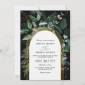 Invitation Greenery Garden Greenery Budget QR Code Wedding (Devant)