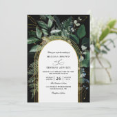 Invitation Greenery Garden Greenery Budget QR Code Wedding (Debout devant)