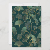 Invitation Greenery ginkgo feuille or luxe mariage (Dos)