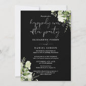 Invitation Greenery Happily Ever After Eloped Wedding Photo (Devant)