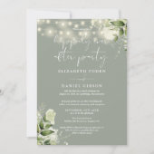 Invitation Greenery Happily Ever After Eloped Wedding Photo (Devant)