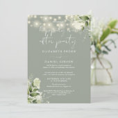 Invitation Greenery Happily Ever After Party Wedding Vows (Debout devant)