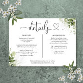 Invitation Greenery Heart Détails du script Information