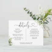 Invitation Greenery Heart Détails du script Information (Debout devant)