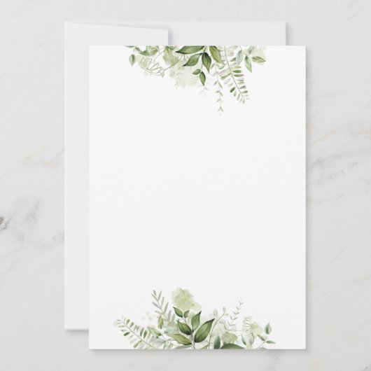 Invitation Greenery Leaves Hearts Script Calligraphy Wedding (Dos)