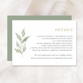 Invitation Greenery Olive Branch Mariage du souffle de bébé D