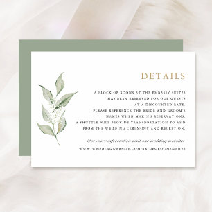 Invitation Greenery Olive Branch Mariage du souffle de bébé D