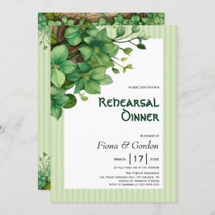 Invitation Greenery St. patricks Day Dîner de répétition mari