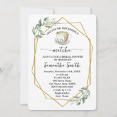 Invitation Greenery Trouve Sa Fête des mariées Matcha Parfait (Devant)