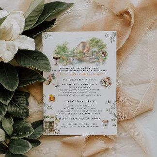 Invitation Greenville SC Bachelorette Weekend Itinerary