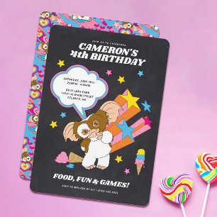 Invitation Gremlins   Gizmo Chalkboard Anniversaire