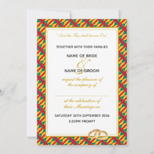 Invitation GRENADA CARRIACOU Mariage des Écritures chrétienne
